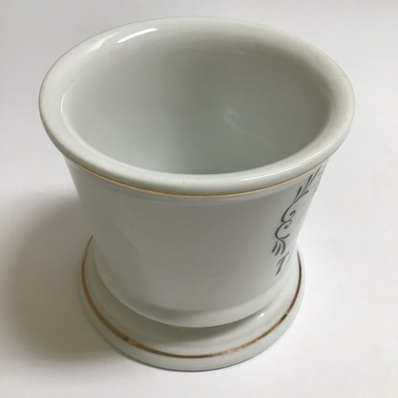 Vintage Porcelain Coffee Mug TEACHER Knobler Japan MCM Tea Desk Pencil Cup Gold - Picture 9 of 15